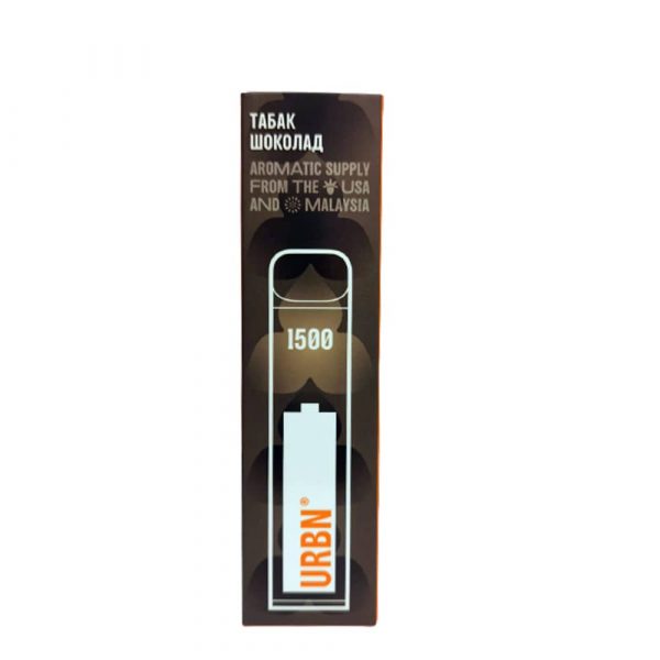 Электронная сигарета URBN 1500 (Табак с шоколадом) купить с доставкой в Челябинске и Челябинской области. Цена. Изображение №4. 