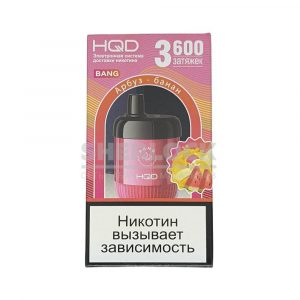 Электронная сигарета HQD BANG 3600 (Арбуз Банан) купить с доставкой в Челябинске и Челябинской области. Цена. Изображение №45.