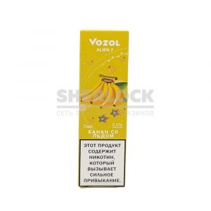 Электронная сигарета VOZOL ALIEN 7 2500 (Банан со льдом) купить с доставкой в Челябинске и Челябинской области. Цена. Изображение №8.