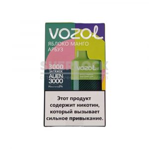 Электронная сигарета VOZOL ALIEN 3000 (Яблоко Манго Арбуз) купить с доставкой в Челябинске и Челябинской области. Цена. Изображение №16.