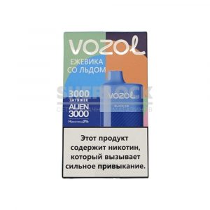 Электронная сигарета VOZOL ALIEN 3000 (Ежевика) купить с доставкой в Челябинске и Челябинской области. Цена. Изображение №7.