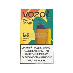 Электронная сигарета VOZOL STAR 4000 (Манго персиковый йогурт) купить с доставкой в Челябинске и Челябинской области. Цена. Изображение №10.