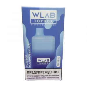 Электронная сигарета WLAB TOYBOX 5000 (Голубой малиновый лёд) купить с доставкой в Челябинске и Челябинской области. Цена. Изображение №5.