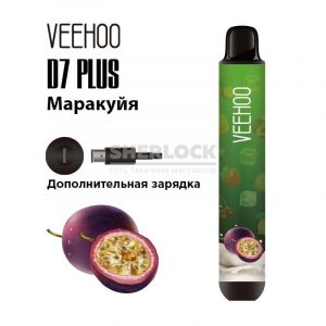 Электронная сигарета VEEHOO D7 PLUS 2000 (Маракуйя) купить с доставкой в Челябинске и Челябинской области. Цена. Изображение №7.