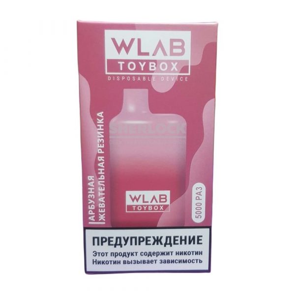 Электронная сигарета WLAB TOYBOX 5000 (Арбузная жевательная резинка) купить с доставкой в Челябинске и Челябинской области. Цена. Изображение №4. 
