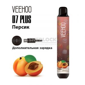 Электронная сигарета VEEHOO D7 PLUS 2000 (Персик) купить с доставкой в Челябинске и Челябинской области. Цена. Изображение №18.