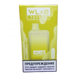 Электронная сигарета WLAB TOYBOX 5000 (Ананасовый кокосовый лёд) купить с доставкой в Челябинске и Челябинской области. Цена. Изображение №2.