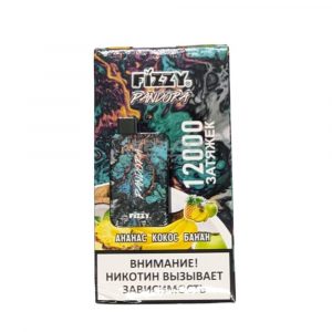 Электронная сигарета Fizzy Pandora 12000 (Ананас Кокос Банан) купить с доставкой в Челябинске и Челябинской области. Цена. Изображение №2.