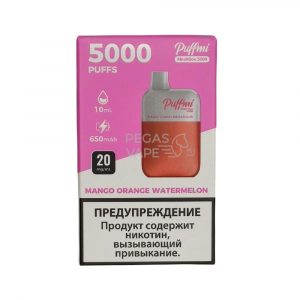 Электронная сигарета PUFFMI DX Mesh Box 5000 (Манго апельсин арбуз) купить с доставкой в Челябинске и Челябинской области. Цена. Изображение №22.