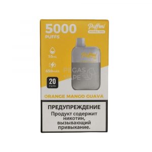 Электронная сигарета PUFFMI DX Mesh Box 5000 (Апельсин манго гуава) купить с доставкой в Челябинске и Челябинской области. Цена. Изображение №12.