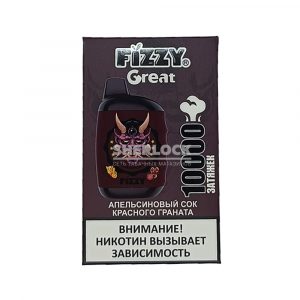 Электронная сигарета FIZZY GREAT 10000 (Апельсиновый сок) купить с доставкой в Челябинске и Челябинской области. Цена. Изображение №9.