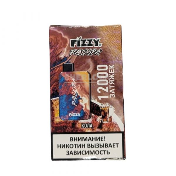 Электронная сигарета Fizzy Pandora 12000 (Кола) купить с доставкой в Челябинске и Челябинской области. Цена. Изображение №4. 