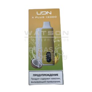 Электронная сигарета UDN X PLUS 12000 (Банан Кокос) купить с доставкой в Челябинске и Челябинской области. Цена. Изображение №4.
