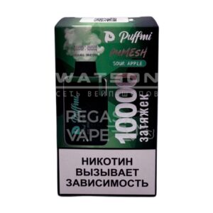 Электронная сигарета PuffMi DUMESH 10000 (Кислое яблоко) купить с доставкой в Челябинске и Челябинской области. Цена. Изображение №6.