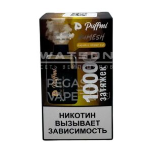 Электронная сигарета PuffMi DUMESH 10000 (Ананас кокосовое молоко) купить с доставкой в Челябинске и Челябинской области. Цена. Изображение №3.