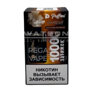 Электронная сигарета PuffMi DUMESH 10000 (Персик манго арбуз) купить с доставкой в Челябинске и Челябинской области. Цена. Изображение №16.